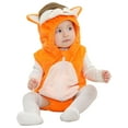 thumbnail image 3 of ATAIKU 0-24M Unisex Baby Fox Outfits Halloween Infant Flannel Hooded Vest Romper, 3 of 7
