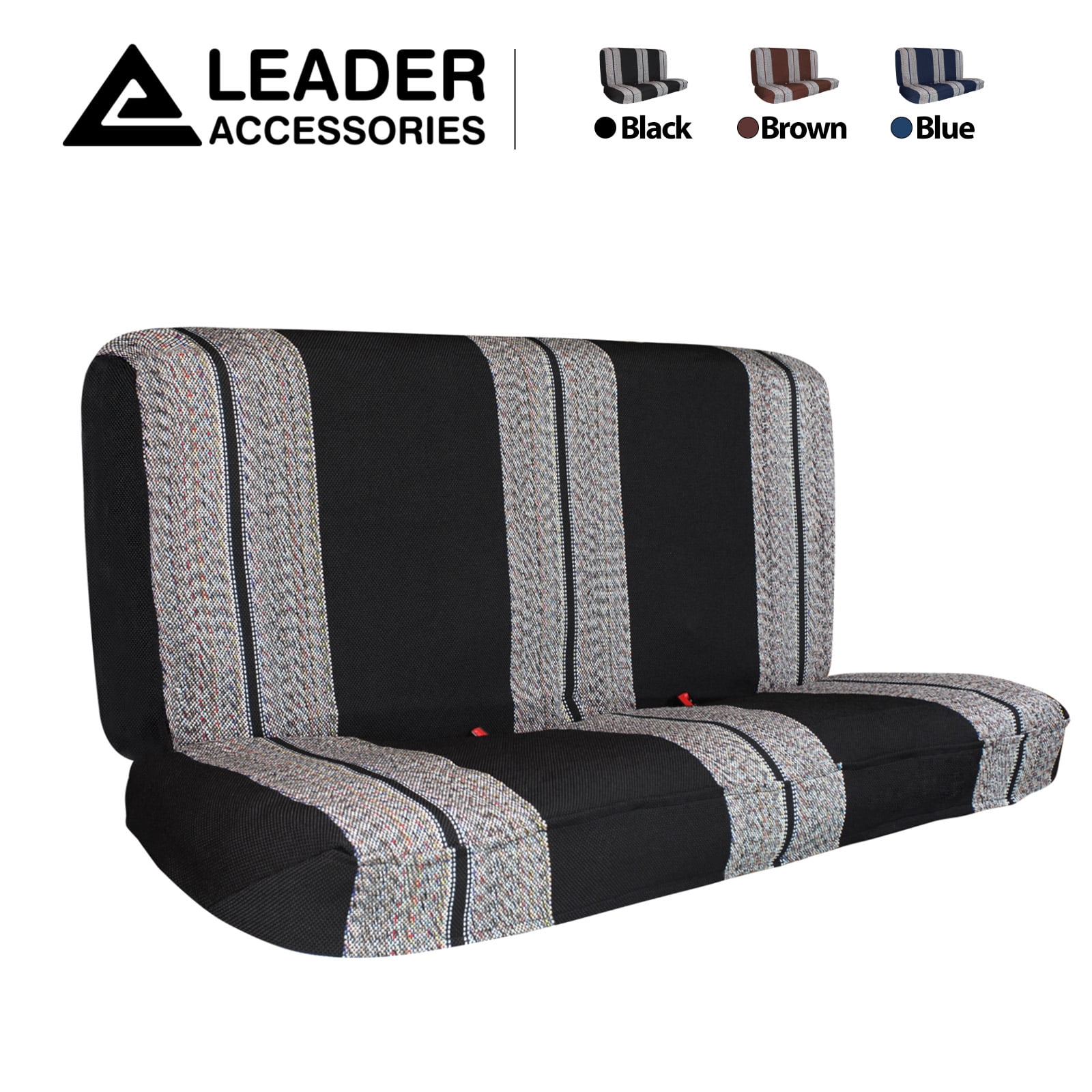 Leader Accessories Saddle Blanket Black Full Size Pickup Trucks Bench