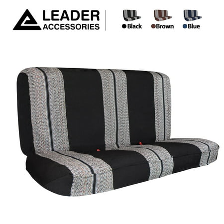 Leader Accessories Saddle Blanket Black Full Size Pickup Trucks Bench Seat Cover Universal Work with Bench Seats，Black