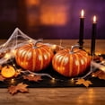 thumbnail image 6 of Dpityserensio Artificial Striped Pumpkin Decor Fake Foam Pumpkin Ornament Fall Thanksgiving Halloween Table Decorations, 6 of 6