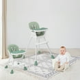 thumbnail image 5 of Ktaxon Baby High Chair, Convertible 3 in 1 High Chairs for Babies and Toddlers, Baby Highchair with 5-Point Safety Harness, Adjustable Dining Tray, Green, 5 of 11