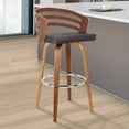 Armen living Jayden 26" MidCentury Swivel Counter Height Barstool in
