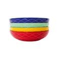 thumbnail image 3 of Juego 4 Bowl Galerias El Triunfo Ceramica Rojo Amarillo Verde Azul Diseño Garigoleado 22cm, 3 of 4