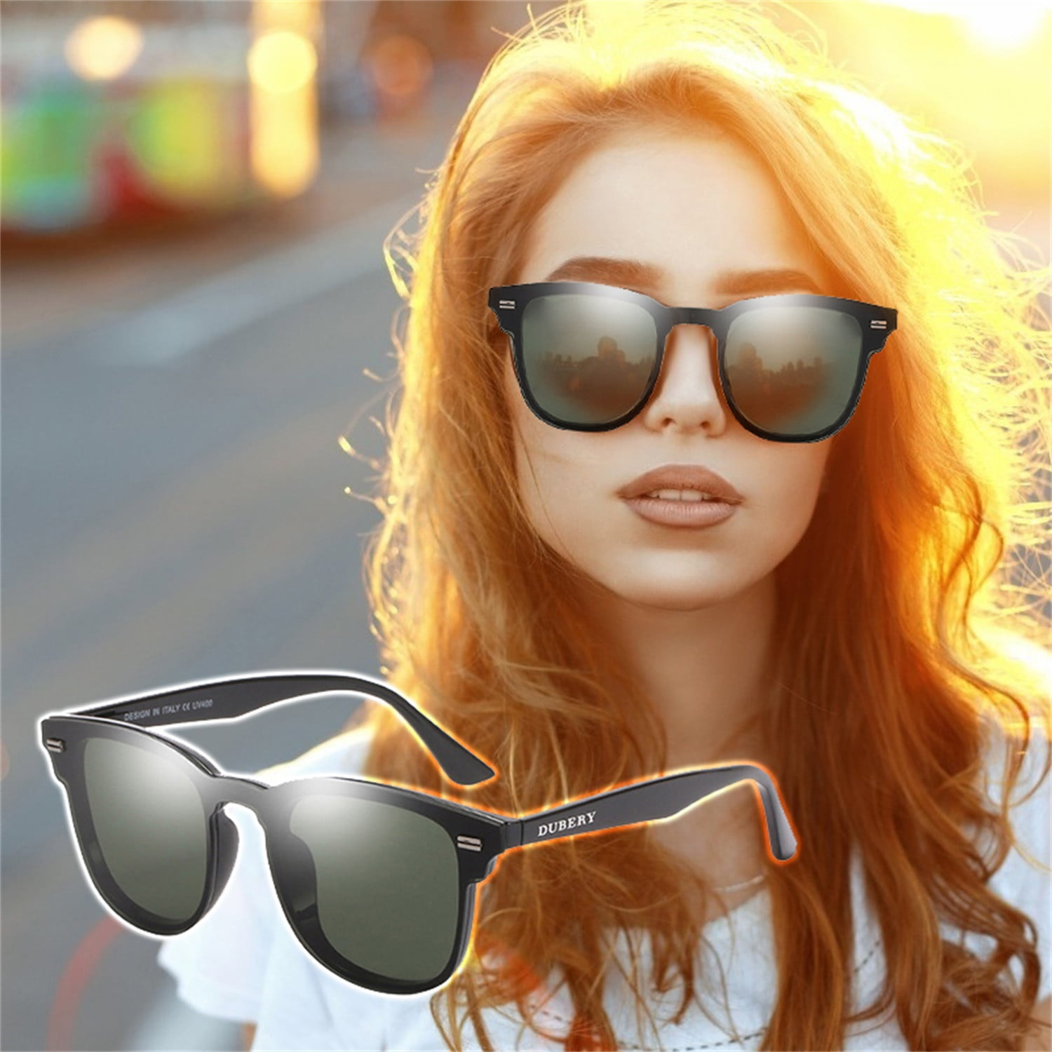 Infinity Fashion Colored Sunglasses Vintage UV400 Mirror Polarized Square Glasse 
