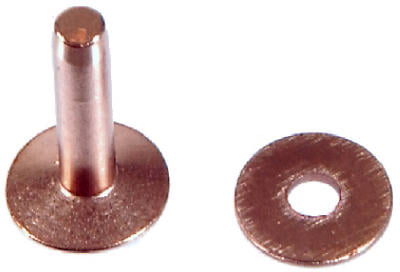 1/4 X 1 Round Head Copper Rivets; 100 PCS Box