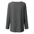 thumbnail image 4 of Long Sleeve Shirts for Women 2026 Spring Plus Size Plain Crewneck Oversized Tshirt Blouse Tunic Tops, 4 of 6
