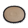 thumbnail image 2 of Manteles Decorativos de Algodón Y Lino para Mesa de comedor Macarena Manteles individuales redondos negro, 2 of 8