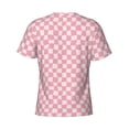 thumbnail image 6 of Vsdgher Irregular Plaid Print Men's Dry Fit Mesh Athletic Shirts Moisture Wicking Tennis T-Shirt Tops, 6 of 9
