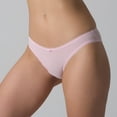 thumbnail image 4 of Womens Seamless Thong No Show Underwear Breathable Lace Trim Panties Soft Nylon Spandex Pink,Size S, 4 of 5