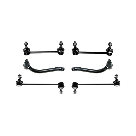 6 Pc Front & Rear Suspension Kit Sway Bar End Links   Outer Tie Rod Ends Fits Hyundai Elantra 2007-2010 All Models Hyundai Elantra 2011-2012 2.0L L4 Engine Models