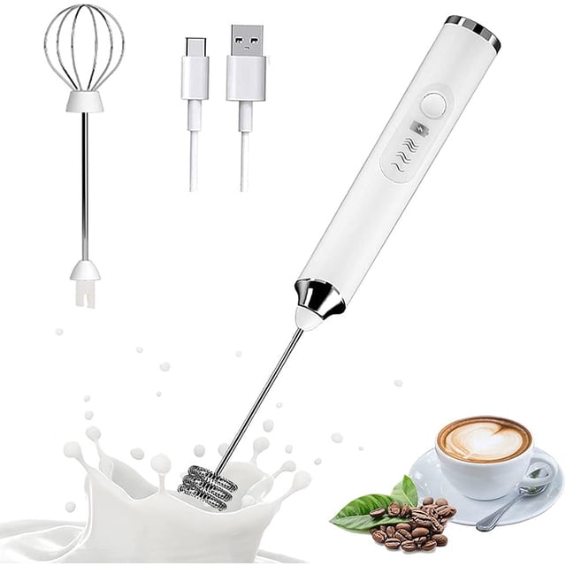 Dispositivo portátil eléctrico Milk Fother Ficcug con 2 batidores recargables