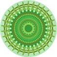 thumbnail image 1 of Ahgly Company Machine Washable Indoor Round Transitional Jade Green Area Rugs, 5' Round, 1 of 7