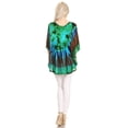 thumbnail image 2 of Sakkas Sunia Tie Dye Caftan Sleeve Blouse | Cover Up - Mint - One Size, 2 of 5