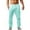 Blue, variant on Mens Pajama Pants Solid Full Length Loose Button Pocket Drawstring Fashion Mens Jeans Regular Fit,Mint Green,3XL