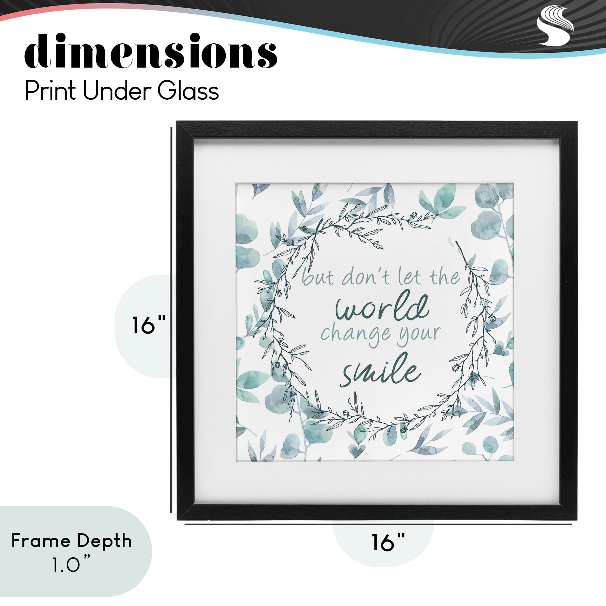 Stupell Industries Don't Let The World Change Black Framed Print Under Glass, design by Kim Allen