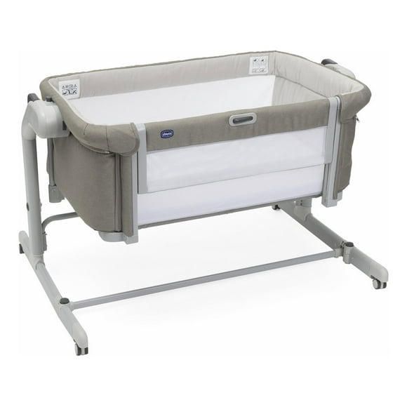 Chicco Next2Me Magic Evo Colecho Taupé Con Ruedas Balancín gris Grande