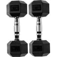 thumbnail image 3 of Signature Fitness Rubber Encased Hex Dumbbell  Multiple Sizes, 3 of 6