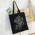 thumbnail image 6 of JEUXUS Reusable Grocery Bags Line Art Rose - Garden Gardener Botanist Flowers Rose 14.1x15.7in, 6 of 6