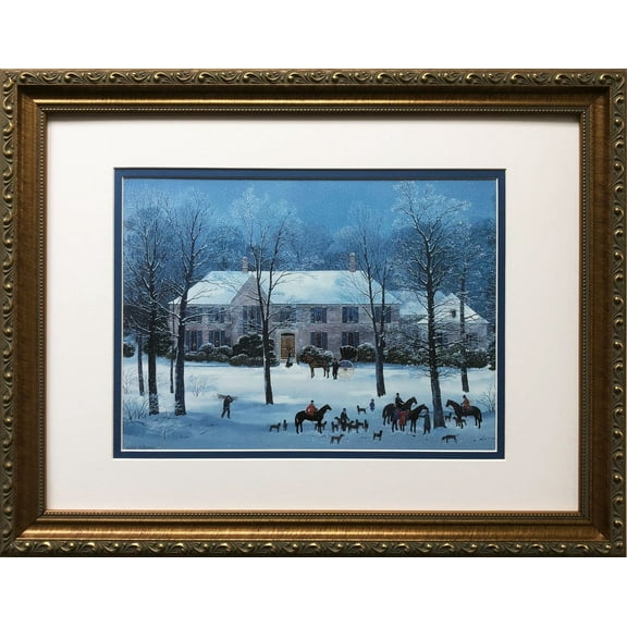 Michel Delacroix "La Chasse D'Hiver" CUSTOM FRAMED Generic