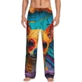 thumbnail image 1 of Balery Colorful Textured Chihuahua Pantalones de pijama para hombre, pijama ultraligero, pantalón de descanso-X-Large, 1 of 6