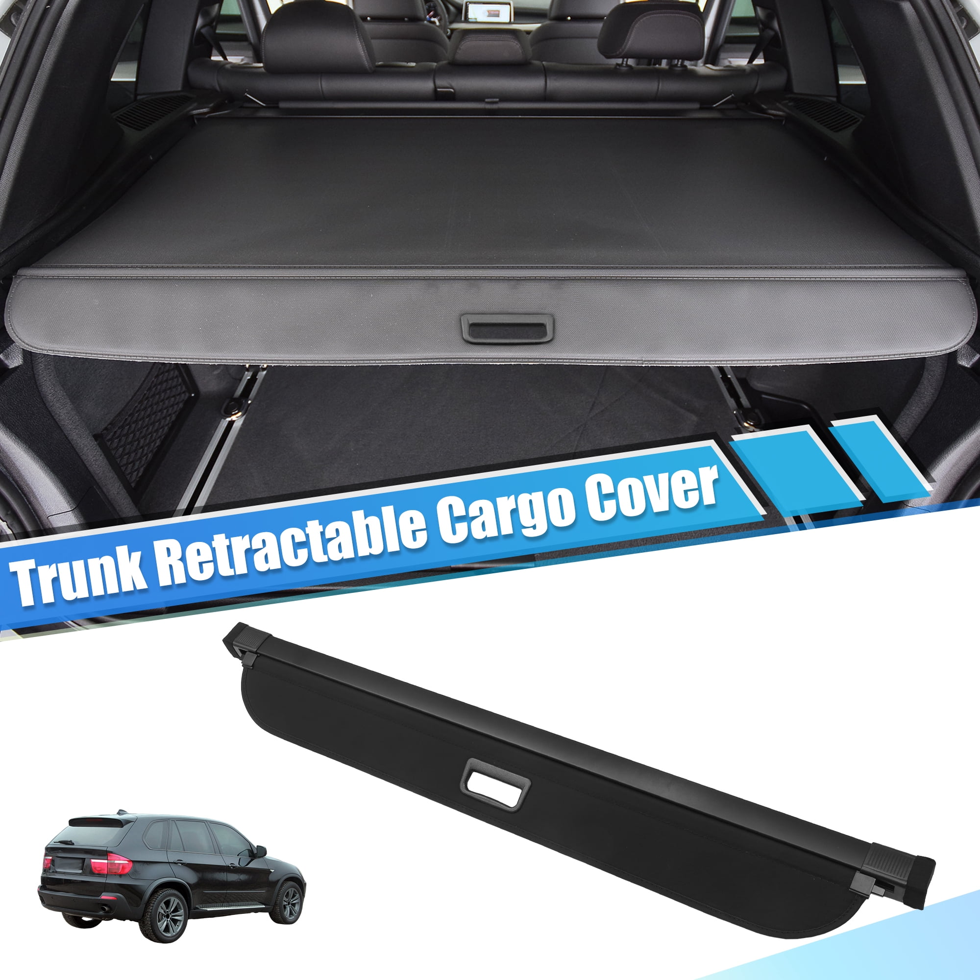 Unique Bargains Retractable Cargo Cover Rear Trunk Cover Shield Shade for BMW X5 2008-2018