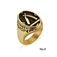 thumbnail image 2 of Qarigey Anillo Vintage moda Unisex cumpleaños boda compromiso playa trabajo tienda vacaciones joyería de moda para mujer hombre Ropa, zapatos y accesorios Miscelánea Oro Talla 9 Qarigey AP015218-03, 2 of 6