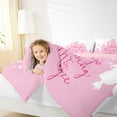 thumbnail image 4 of Manfei Fairy Tale Castle Bedding Comforter Set,Always Believe In Magic Twin Comforter Sets,Pink White Bedding Set For Girls,Ultra Soft Home Decor Reversible,2pcs, 4 of 8
