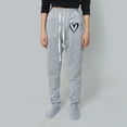 thumbnail image 3 of Gibobby Pantalones de vestir casuales para mujer, cómodos pantalones de pijama con pierna recta, pantalones de yoga con cordón, transpirables, pantalones de pijama con bloques（Gris， M), 3 of 5