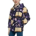 thumbnail image 2 of Salouo Lavender Flowers Pattern Hoodie Sweatshirt for Youth, Fall Pullover Hoodie Sweatshirt Long-Sleeve Pullover Hooded Sweatshirt-X-Large, 2 of 6