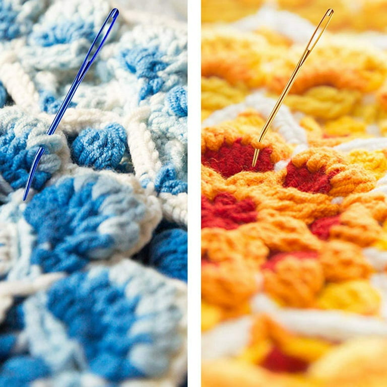 8pcs Bent Tapestry Needles, Aluminum Large-Eye Blunt Yarn Needles for  Crocheting Sewing Knitting Needles Wool Macrame Needle for Hand Stitch DIY