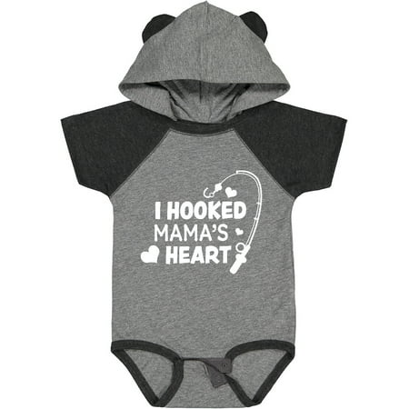 

Inktastic I Hooked Mama s Heart with Fishing Rod Gift Baby Boy or Baby Girl Bodysuit