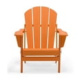 thumbnail image 4 of Folding Adirondack Lawn Chairs Set of 4 for Outdoor Patio Garden, Orange, 4 of 10