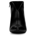 thumbnail image 6 of BLISSFUL STEP Women's Cutout Stiletto Heels Ankle Booties Black 6, 6 of 8