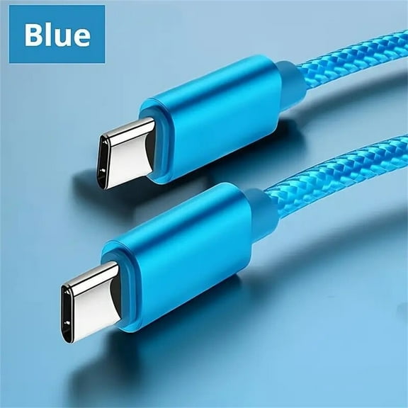 USB-C to USB-C Cable 60W [10ft], USBC Type C Charging Charger Cord Compatible with Samsung Galaxy S22/S21/S20 Ultra, Note 20/10, MacBook Air, iPad Pro, iPad Air 4, iPad Mini 6, Blue