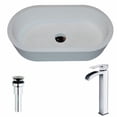 thumbnail image 2 of ANZZI Vaine Stone Oval Vessel Bathroom Sink with Faucet, 2 of 2