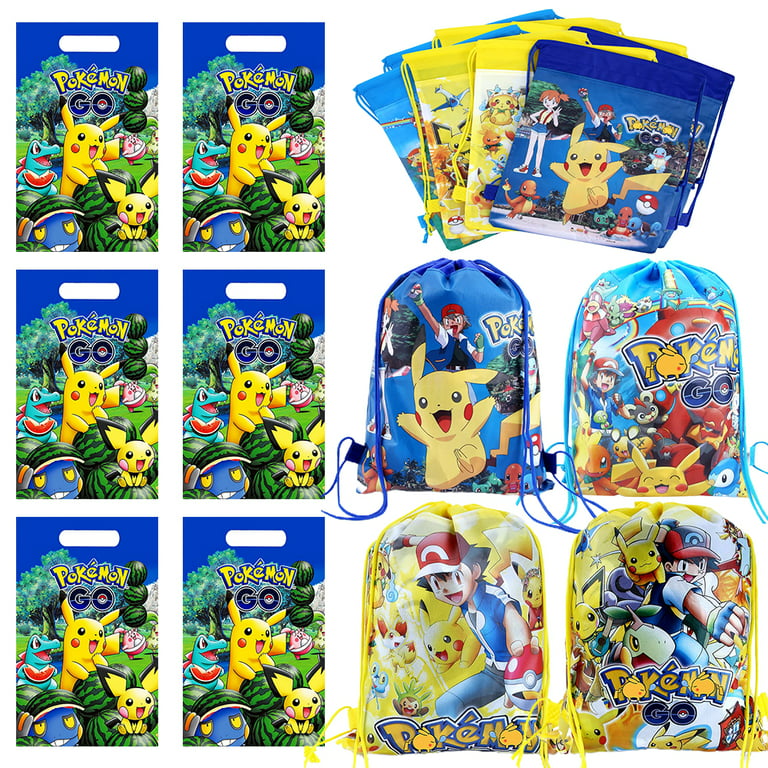 54Pcs Pokemon Party Favors Candy Gift Bag Sticker Mini Figures Hot Kids  Birthday Party Supplies Decorations Halloween Christmas Goodie Bag Stuffers  for Fans and Kids 