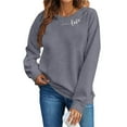 thumbnail image 2 of Vetsdori Womens Valentine Sweatshirts Tops Casual Valentine's Days, Pullover Crew Neck Sweatshirts for Women Love Heart, 2 of 4