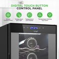 thumbnail image 4 of NutriChef PKCWCDS245 24 Bottle Fridge  Dual Zone Chiller  Adjustable Temperature 41F to 64F  Ultra Quiet Operation  Wine Cooler for Home, & Office  Free Standing 39x11x23 in Black, 4 of 7