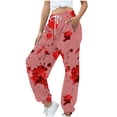 thumbnail image 2 of Cavosen Halloween Womens Sweatpants Elastic Waistband Horror Wide Leg Pants Sweatpants Long Pants Casual Loose Drawstring with Pocket Ankle Length Pants Joggor Halloween Festival Trousers L, 2 of 6