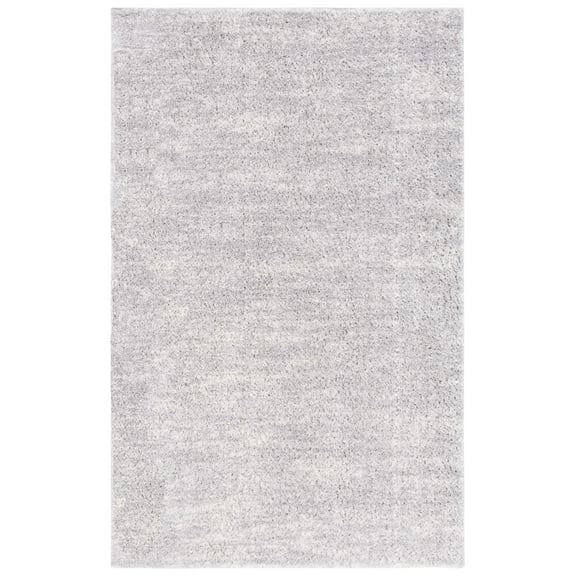 SAFAVIEH Berber Shag Torvald Abstract Area Rug, Grey/Ivory, 4'5" x 6'5"