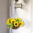 thumbnail image 4 of Artificial Flowers In Hanging Basket Fake Flower for Kitchen Home Garden, 4 of 6