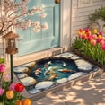 thumbnail image 2 of Vwrxbz 3D Visual Bath Mat Non Slip Crystal Velvet Optical Illusion Floor Mat Carp Fish Print Absorbent Bathroom Rug 50x80cm, 2 of 9