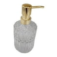 thumbnail image 1 of Dish Soap Dispenser Glass Liquid Soap Dispenser for Bathroom Countertop Home Clear Gold, 1 of 8