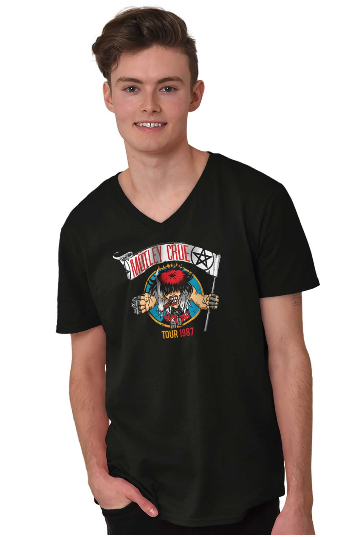 Motley Crue Mascot Full Color Alister Fiend Adult T Shirt Heavy Metal ...