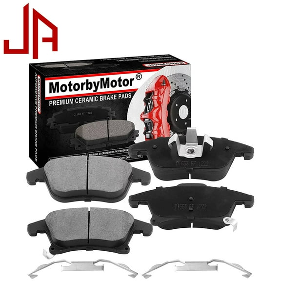 JADODE D1653 Front Ceramic Brake Pads w/Hardware Kits Fits for Ford Fusion, Ford Police Responder Hybrid, Lincoln MKZ -Ceramic Low Dust Brake Pad 4pc Fits select: 2013-2017,2019-2020 FORD FUSION SE