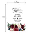 thumbnail image 5 of Etiqueta de vino de boda personalizada, recuerdo floral, logotipo personalizado, suministros para fiesta de boda., 5 of 5