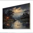 thumbnail image 2 of Designart "Serene Moonlit Landscape in Vietnam I" Vietnam Print on Natural Pine Wood, 2 of 5