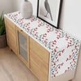 thumbnail image 4 of Red Flowers Table Runner - 90 Inch Long, Kitchen Dining Table Runner Dresser Scarves, Modern Minimalism Spring Botanical Floral Farmhouse Decor for Coffee Tables Wedding Party Banquet, 4 of 8