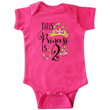 

Inktastic This Princess is Two- second birthday Gift Baby Girl Bodysuit