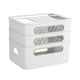 thumbnail image 3 of Caja de almacenamiento para enrutador, estuche para guardar cables de alambre para sala de estar, oficina, decoración del hogar Blanco 3 niveles, 3 of 9